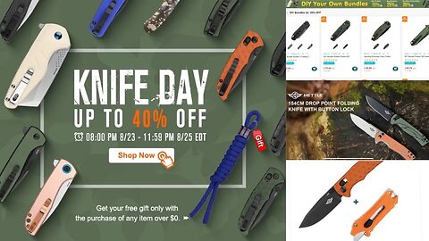 Olight August Knife Sale / Link Below / Up to 40% off / Free Timascus lanyard bead !