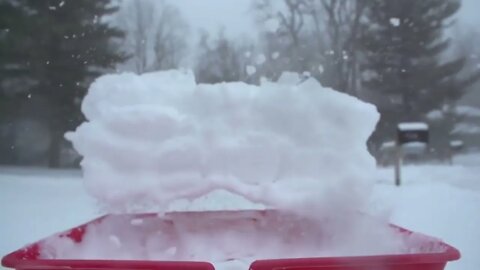 Beachfront B Roll Snow Shoveling POV Free to Use HD Stock Video Footage