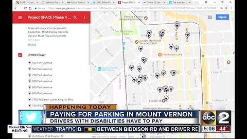 Disabled drivers pay for parking in Mt. Vernon