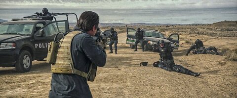 Sicario: Day of the Soldado (2018) | Dirty Mexican Police Escort Shootout Scene