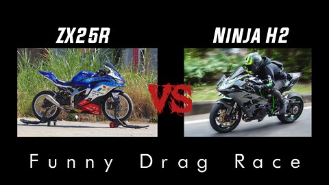 ZX25R VS KAWASAKI NINJA H2 ??? Battle of 250cc vs 1000cc when sounds meet the power