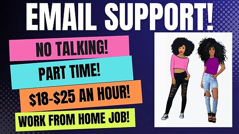 Non Phone Email Support Part Time Work From Home Job $18-$25 An Hour Online Job Remote Job