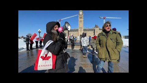 Anti-mandate protesters marched to Parliament Hill one week after removal of "Freedom Convoy"