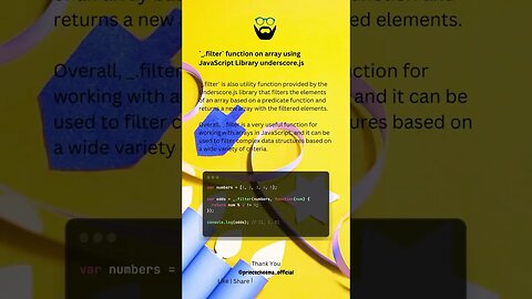 `_.filter` function on array using JavaScript Library underscore.js ( #shorts )