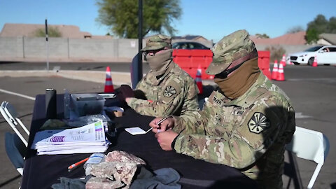 02/17/2021 AZ National Guard supports COVID-19 vaccination site