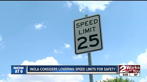 Inola considering dropping speed limits