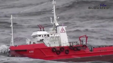 rc Offshore Ship AZIZ | fighting big waves! 🌊🚤🎬