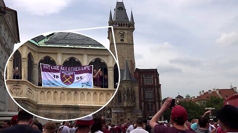 West Ham fans TAKE OVER Prague as they prepare for first European final since 1976