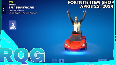 “NEW” LIL’ SUPERCAR EMOTE IS HERE! FORTNITE ITEM SHOP (April 25, 2024)