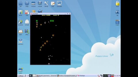 XGalaga on Puppy Linux 4.3.1