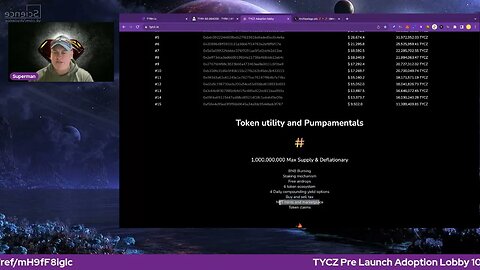 TYCZ Adoption Lobby Grab Bonus 10% Today! Big GamFi Pumpamentals!