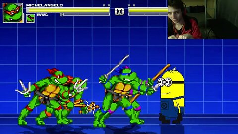 Teenage Mutant Ninja Turtles Characters (Leonardo And Raphael) VS Dave The Minion In An Epic Battle