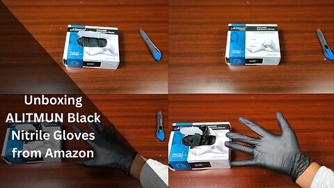 Unboxing ALITMUN Black Nitrile Gloves