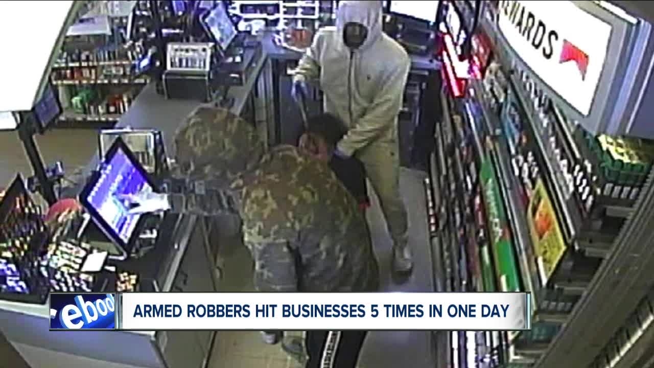 5 armed robberies in 13 hours terrify workers, customers in Canton