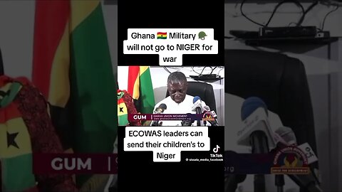 #Ghana Military Will Not Go To #War With #Niger! #ecowas #politics #france #USA