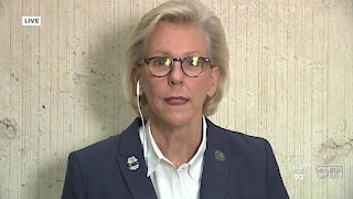 Tampa Mayor Jane Castor speaks on Tampa Police Chief Brian Dugan's retirement