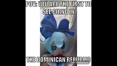 POV: You are the first person to see Cirno in the Dominican Republic 🇩🇴