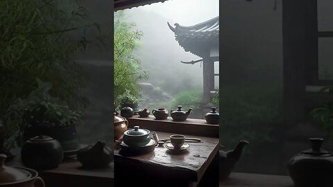 雨声冥想安眠：屋檐下的下雨声助眠，快速深度睡眠缓解压力，实现身心放松与冥想治愈#BGM#shortsvideo #shorts #sleepmusic #sleep #rainsounds #rain