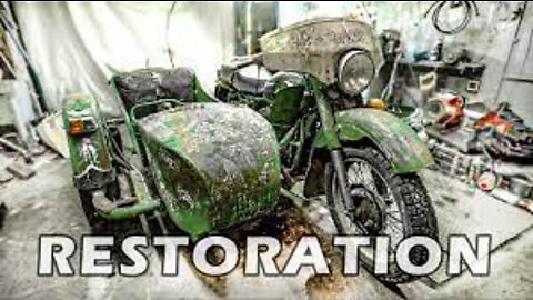 "Heavy GIANT URAL" full RESTORATION from Trash to Incredible GOLD Motorcycle | Restoration Abandoned