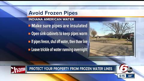 Protect your property from frozen water lines