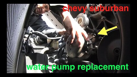 Leaking coolant + Engine Overheat [water pump replacement] CHEVY Suburban √ Fix It Angel