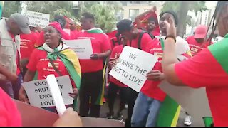 SOUTH AFRICA - KZN - Zimbabwean protest (WY4)