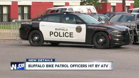 Two Buffalo police officers sent to ECMC, hit by ATV