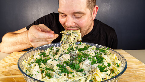 ASMR Chicken Alfredo Pasta