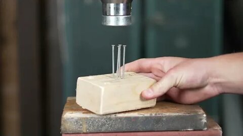 Hydraulic Press Nails into Wood - 100 Ton Hydraulic Press