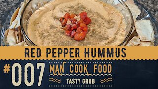 Homemade Roasted Red Pepper Hummus