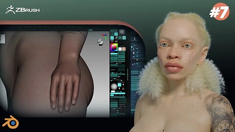 creating the Albino Character using Blender- 3D Timelapse part 7