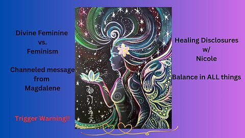 The true nature of health involve having a balance between Divine Feminine & Divine Masculine !!