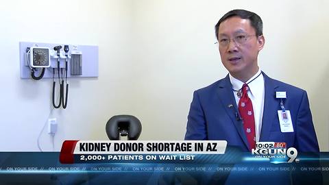 Donor shortage means long wait for kidneys in Arizona