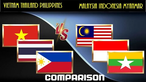 Vietnam Thailand Philippines VS Malaysia Indonesia Myanmar Economic Comparison Battle 2021 ,