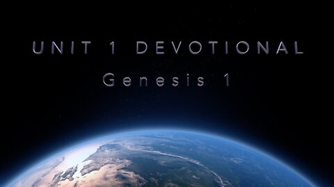 Pentateuch Unit 1 Devotional