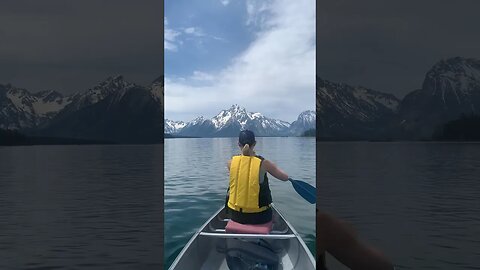 Canoeing Jackson Lake | Grand Teton National Park #shorts #short