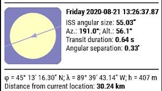 ISS solar transit 08-21-20