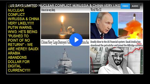 US SAYS LIMITED NUCLEAR CONFLICT W/RUSSIA & CHINA VERY LIKELY!!!