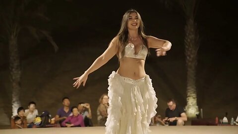 Belly dance in desert