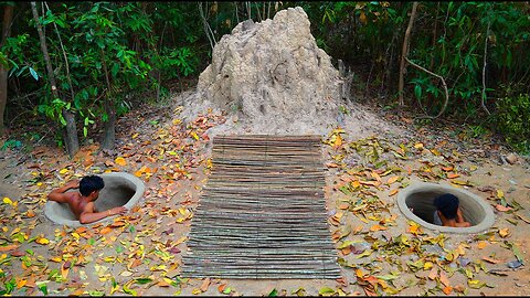 45 Days Building Underground House With Water Slide To Swimming Pool