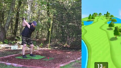 Ile Aux Cerfs GC - 18 Hole Sim Golf Vlog Garmin Approach R10 Launch Monitor Home Tee Hero Simulator