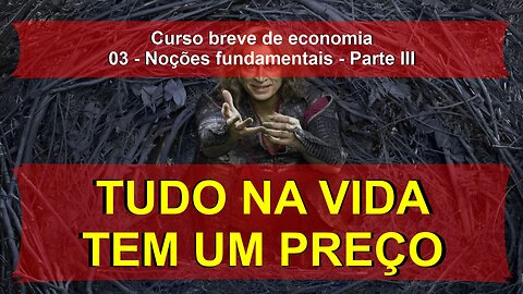 Noções fundamentais de economia - Parte III - Tudo na vida tem um preço