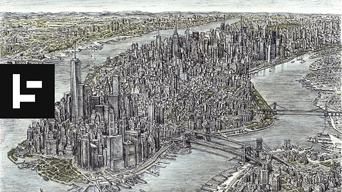 A Man With Autism Draws The Entire Cityscape Just From Memory