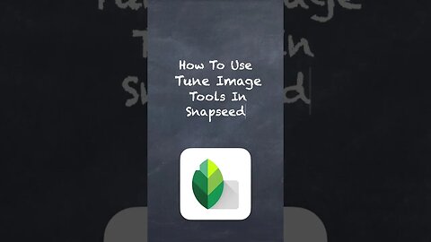 How to use Tune Image tools in Snapseed #photography