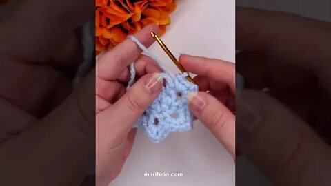 How to crochet star motif short tutorial free written pattern in description