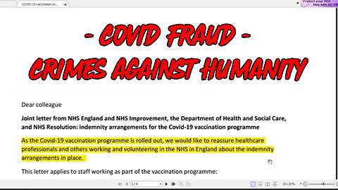 Covid Fraud - Crimes Against Humanity