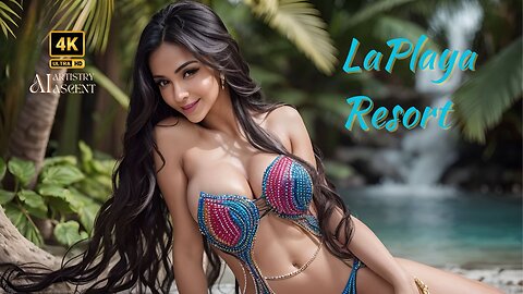 4K AI Artistry Lookbook Model l Beadesa Mirage Couture | Ai Lookbook Girl l LaPlaya Resort