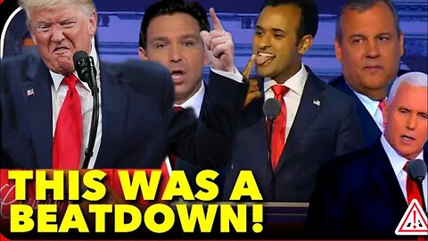 CHAOS ERUPTS ON STAGE AS VIVEK RAMASWAMY SHORT CIRCUIT TIM SCOTT ACCUSING HIM,RON DESANTIS