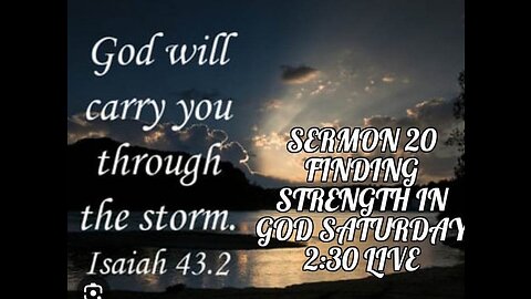 SERMON 20 WITH SPECAIL GUEST TEACHER GINA ( FINDING STRENGTH IN GOD.) VIRAL VIDEO