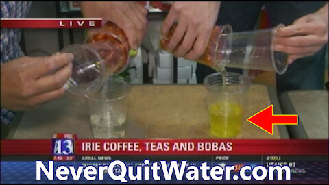 Yellow Pesticides Removed on LIVE TV (FOX 13) - Tap vs. 'Never Quit Water' - SHORT